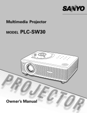 Sanyo plc sw30 Owners Manual