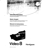 Sony CCD-F30 Operating Instructions