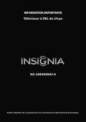 Insignia NS-24E40SNA14 User Manual (French)