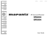 Marantz SR6004 SR6004 / SR5004 User Manual - French