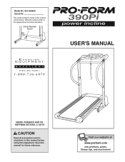 ProForm 390pi Treadmill User Manual