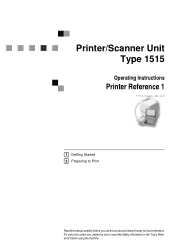 Ricoh AFICIO 1515 MF Printer Reference