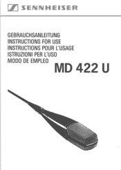 Sennheiser MD 422 Instructions for Use