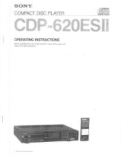 Sony CDP-620ESII Operating Instructions