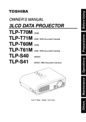 Toshiba TLP-S40 User Manual