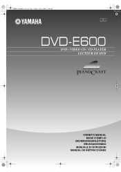 Yamaha MCR-E600 MCR-E600 Owners manual DVD / VIDEO CD / CD PLAYER
