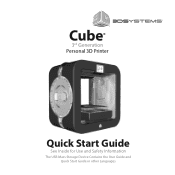 Konica Minolta 3D Cube Printer Cube3 Quick Start Guide