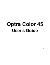 Lexmark Optra Color 45 User Guide