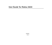 Nokia 2600 User Guide