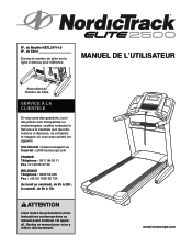 NordicTrack Elite 2500 Treadmill French Manual