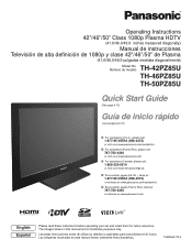 Panasonic TH50PZ85UA 46' Plasma Tv - Spanish