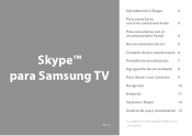 Samsung UN60FH6200F Skype Guide User Manual Ver.1.0 (Spanish)