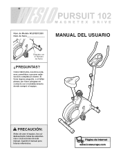 Weslo Pursuit 102 Spanish Manual