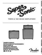 Fender Super-Sonic 100 Head and Twin Combo Owners Manual