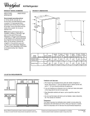 Whirlpool WRR56X18FW Dimension Guide