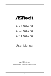 ASRock H77TM-ITX User Manual