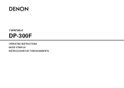 Denon DP 300F Owners Manual - English