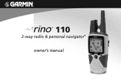 Garmin RINO 110 Owner's Manual