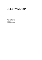 Gigabyte GA-B75M-D3P Manual