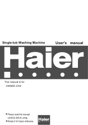 Haier HWM55-33W User Manual