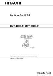 Hitachi DV18DCL Handling Instructions