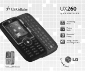 LG UX260 White Quick Start Guide - English
