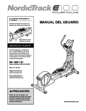 NordicTrack E 10.0 Elliptical Spanish Manual
