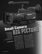 Panasonic AG-HMC40PJ HDVideoPro: Small Camera Big Picture (HMC40)