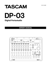 TEAC DP-03 DP-03 owners manual