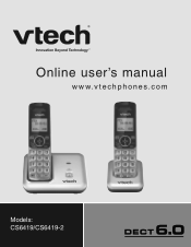 Vtech Single Handset DECT 6.0 Expandable Cordless Telephone with Caller ID/Call Waiting & Handset Speakerphone User Manual (CS6419 User Manual)