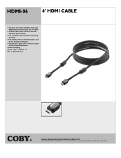 Coby HDMI06 Specsheet