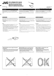 JVC KD-AR880 Installation Manual