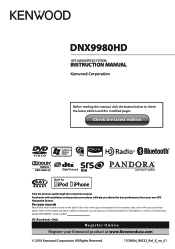 Kenwood DNX9980HD Instruction Manual