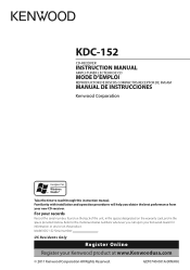 Kenwood KDC-152 Instruction Manual