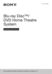 Sony BDV-E490 Operating Instructions