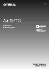 Yamaha NS-SW700BR Owner's Manual