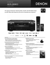 Denon AVR 2808CI Literature/Product Sheet