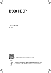 Gigabyte B360 HD3P User Manual