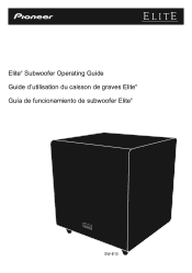 Pioneer SW-E10 Owners Manual