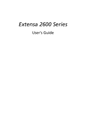 Acer Extensa 2600 User Manual