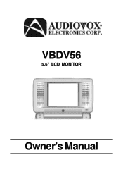 Audiovox VBDV56 Owners Manual