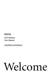 BenQ G922HDL User Manual