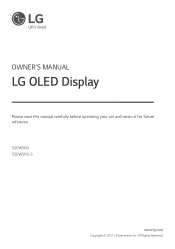 LG 55EW5PG-S Owners Manual