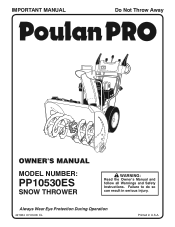 Poulan PP10530ES User Manual