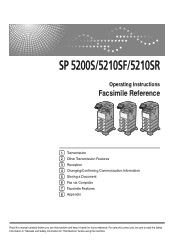 Ricoh Aficio SP 5200S Fax Guide
