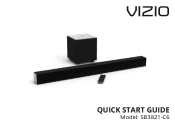 Vizio SB3821-C6 Quickstart Guide (English)