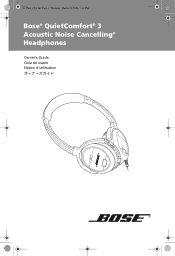 Bose QC3 Owners Guide