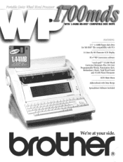 Brother International WP1700MDS Product Brochure - English