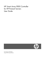 HP 381513-B21 HP Smart Array P800 Controller for ProLiant Servers User Guide