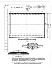 Sony KDL-46S2000 Dimensions Diagrams